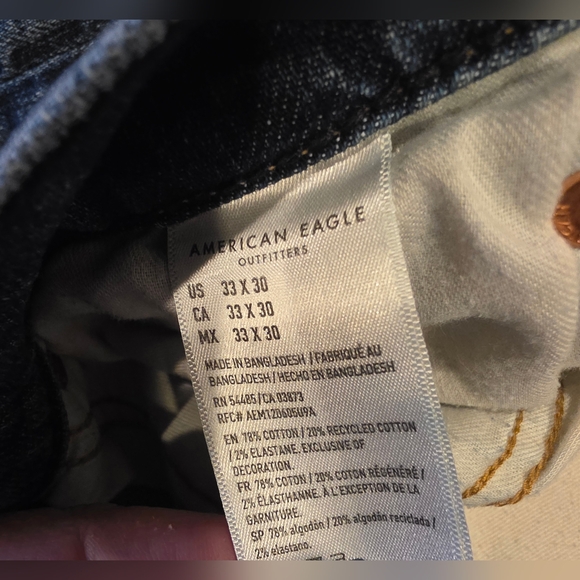 American Eagle Men's Jeans 33x30 Original Straight - Picture 4 of 4